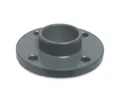 Mega Group Gewindefitting Klebeflansch PVC-U DIN Flansch x Klebemuffe 10 - 16 bar, grau, DN100 x 110 mm - LK 180 mit 8 x Ø 18 mm (PN16)