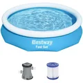 Bestway Fast Set Aufstellpool-Set, Ø 305cm x 66cm, Schwimmbad, blau