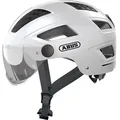 ABUS Stadthelm Hyban 2.0 ACE - Fahrradhelm mit Visier, icht und ABS-Hartschale - für Damen und Herren - Weiß, , Größe M (52-58 cm) - Weiß