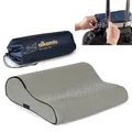 alkamto Reisekissen-Campingkissen-ergonomisches Memory-Schaum-Kissen mit temperaturregulierendem Bezug-Oeko-TEX Made IN Green