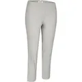 KjBRAND Stoffhose Susie XS Ankle Bengaline Sommerhose mit Schlupfbund grau|silberfarben 50 (25)