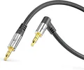 1m 3,5mm Klinkenkabel AUX HiFi Audio Klinke Kabel 1x 90° Stecker PC Handy PKW