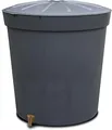 Graf 500222 Regentonne Lanzarote 300 L rund, Deckel und Hahn, graphit