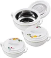 KING Thermobehälter CITRUS, Edelstahl, Kunststoff, (Set, 3-tlg), Innenschüsseln aus Edelstahl