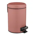 Wenko-Wenselaar GmbH & Co. KG WENKO Kosmetik Treteimer Leman 3 L, herausnehmbarer Einsatz, Hochwertiger Abfalleimer für Badezimmer, WC, Büro und Küche, 1 Stück, Farbe: Rosa, Einsatz: Schwarz 25155100