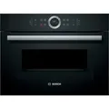 Bosch Serie 8, Einbau-Kompaktbackofen mit Mikrowellenfunktion, 60 x 45 cm, Schwarz CMG633BB1