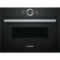 Bosch CMG633BB1 Serie 8 Kompakt Backofen mit Mikrowelle Vulkan schwarz 45-er Nis