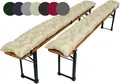 TexDeko® Garden 2er-Pack Bierbankauflagen gesteppt für Bierzeltgarnitur 170x23cm (Sand)