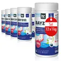 5in1 Multitabs Chlor 12kg (12x1kg) von BAYZID Chlortabletten 200g Langsamlöslich