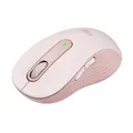 Logitech Signature M650 L Kabellose Maus - für große Hände, Leise Klicks, Anpassbare Seitentasten, Bluetooth, Kompatibilität mit mehreren Geräten - Rosa
