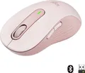 Logitech Signature M650L Maus Funk, Bluetooth Rechtshänder Größe: L Optisch Rose 5 Tasten 4000 dpi