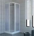 DUSCHKABINE DUSCHE DUSCHABTRENNUNG DUSCHWAND ECKIG RECHTECK FALTTÜR 75X75 CM
