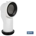 Cofan - 90° Abgewinkelte Verbindungsmuffe Für Toilette Mit Gummilippe Ø110 Mm