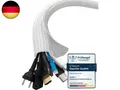 shinfly 13mm-3m Kabelschlauch Selbstschließend Weiß, Kabelmanagement, Flexibler 
