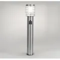 Edelstahl Außenstandleuchte mit Steckdose 252D-800-SD-SN - Silber