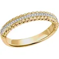 Firetti Fingerring Schmuck Geschenk Gold 585 Damenring Ring Memoire, mit Brillanten gelb|goldfarben 54