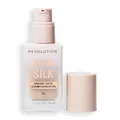 Makeup Revolution, Skin Silk Serum Foundation, Light to Medium Coverage, Contains Hyaluronic Acid, F4, 23ml