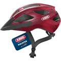ABUS Rennradhelm Macator - sportiver Fahrradhelm für Einsteiger - auch für Zopfträger/-innen - für Damen und Herren - Bordeauxrot, Größe S