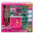 Barbie. HKT94 Entspannung in einem Café. Set mit einer Puppe und 22 Accessoires