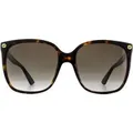Gucci Cat Eye Sonnenbrille für Damen in Havanna Grau mit Farbverlauf