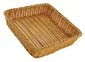 Dekoleidenschaft Regalkorb Auslagekorb aus Polyrattan, Schrankkorb, Aufbewahrungskorb, Brotkorb, Flechtkorb, Buffetkorb abwaschbar, Obstkorb, Servierkorb, Verkaufskorb