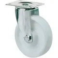 BS Rollen Transportrolle, Lenkrolle, Rad-Ø 150 mm, Tragf. 300 kg, Kunststoff weiß, Bauhöhe 190 mm, Rollenlager