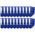 Netuno 20x Aktenordner Blau DIN A4 Ekobox 2-Ring-Mechanik Ringorder a4 8cm Kunststoff Ordner a4 breit Büroordner Plastikordner Briefordner a4 Ringmappe breiter Aktenordner PP-Ordner farbig
