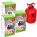 3x Helium für ca. 150 Luftballons Heliumflasche Ballongas 360 Liter (0,36 m³)