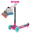 meteor 3‑Rad Kinderroller mit LED Leuchträdern und Balance‑Lenkung – höhenverstellbarer Dreirad Kinder Scooter mit rutschfestem Trittbrett – sicherer Tretroller ab 3 Jahre