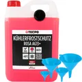 TECPO KÜHLERFROSTSCHUTZ ROT ROSA 5L KÜHLMITTEL AG13+ -40°C ANTIFREEZE + TRICHTER