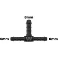 WamSter® T Schlauchverbinder Pipe Connector reduziert 6mm 6mm 8mm Durchmesser