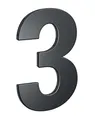 BASI | Hausnummern aus Stahl in Anthrazit | Zahlen 0-9 | Buchstaben a - c | inkl. Befestigungsmaterial | Ziffer 3