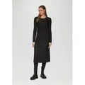 s.Oliver Maxikleid Glitzerndes Jersey-Kleid mit Knotendetail Knoten schwarz 46