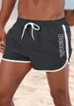 Bench. Badeshorts "Bradley", mit coolem Logodruck, Gr. M (50) - N-Gr, schwarz N-Gr