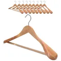 VonBueren 10 x Kleiderbügel Holz | 45 x 22,5 cm breit je Bügel/Holzbügel | stabi