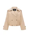 OPUS Damen Jacke | Kurze Trenchjacke HEDIE Regular aus Lyocell Mix Soft Oat, 36