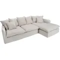 riess-ambiente Großes Ecksofa HEAVEN 255cm natur beige Leinenstoff Federkern inkl. Kissen Landhausstil Couch Eckcouch Sofa Landhaus Eckcouch Couch... - Beige