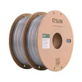 eSUN PETG Filament 1.75 mm, PETG 3D Printer Filament, Measurement Accuracy +/- 0.03 mm, 1KG pro Spule, 2 Spulen 3D Druck Filament für 3D Drucker, Einfarbig Silber