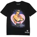 Mitchell & Ness Wrestlemania (WWE) Legends Player Kurzarm T-Shirt - Bret Hitman Hart 2, Größe XL, Schwarz, Baumwolle, Herren, Frauen, Kinder, Frühling, Sommer, Herbst, Winter, Wrestling
