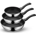 WMF Devil Pfannen-Set 3teilig (Pfannenset + Topfset, Edelstahl, 28 x 21 cm) (0733706299)