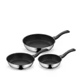 WMF Devil Pfannenset Induktion 3-teilig - Bratpfannen 20, 24, 28 cm - Edelstahl Cromargan Antihaft Pfannen Set, Beschichtet, Spülmaschinengeeignet, Backofenfest, Hitzebeständig und Kratzfest