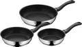 WMF Devil Pfannenset 3-teilig, Bratpfanne 24, 20, 28 cm, Induktion, Cromargan
