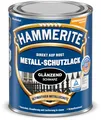 Hammerite Metallschutzlack Glänzend, 3in1 Rostschutz für Metall, Schwarz, 750 ml