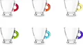 Excelsa Set mit 6 Espressotassen Limpido Glas 9,5 cl Bunt