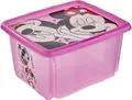 keeeper Aufbewahrungsbox Keeeper Twist Stack Box 1,0L Minnie Mouse transparent stapelbar, Stapelbar durch Twist-System