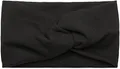 styleBREAKER Damen Haarband mit Twist Knoten in Feinripp Optik | Weiches Stirnband für Sport und Alltag | One Size elastisch, Farbe:Schwarz