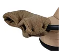 BabyLux Bouclé Handwärmer – Warmer Kinderwagen/Buggy Handmuff für Winterspaziergänge – Weich, Winddicht, Waschbar, Universalgröße - Eltern lieben ihn (Bouclé - Braun)