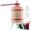 VEVOR Obstweinpresse Obstmühle (18 L) mit Massivholzkorb mit 8 Blöcken, robuster manueller Entsafter, Apfelweinpresse Apfelpresse Traubenpresse Oliv