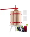 VEVOR Obstweinpresse Manuelle Presse Weinherstellung 18L mit Holzkorb