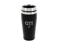 VW Collection by BRISA Coffee-to-go-Becher Volkswagen Isolierter-Edelstahl Thermobecher, Edelstahl, Stilvoller schwarzer Travel Mug mit GTI Logo, 450ml